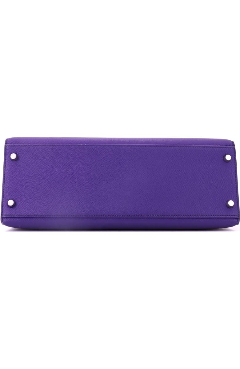 Pre-Owned Hermes Kelly Handbag Purple Epsom with Palladium Hardware 32, Alternate, color, Crocus