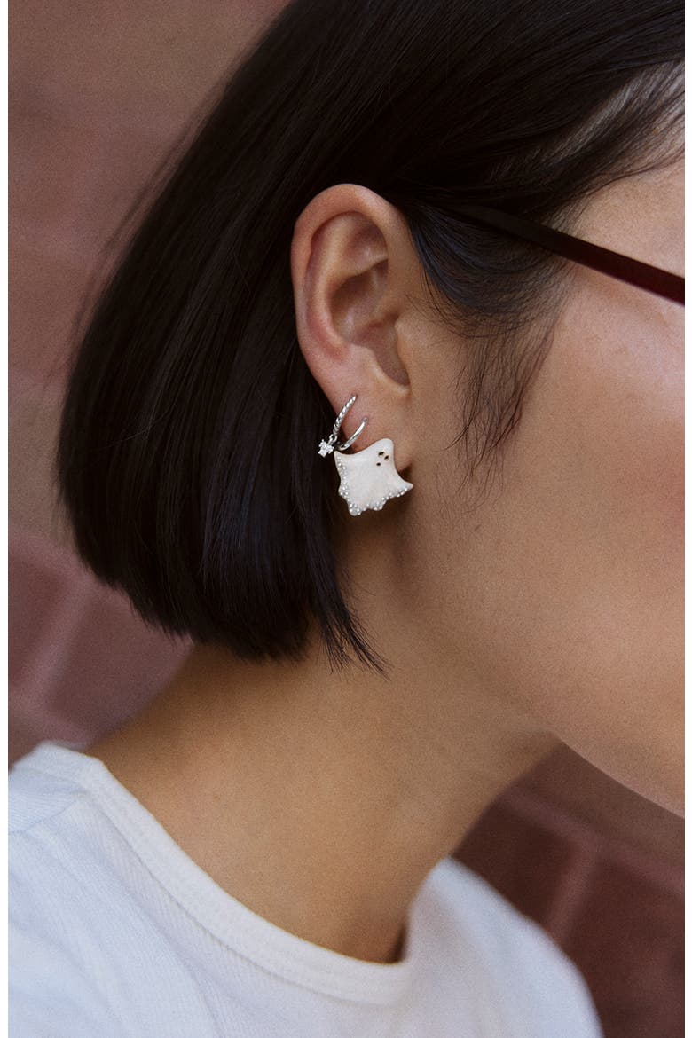 Ghoul Friends Halloween Stud Earrings, Alternate, color, CLEAR