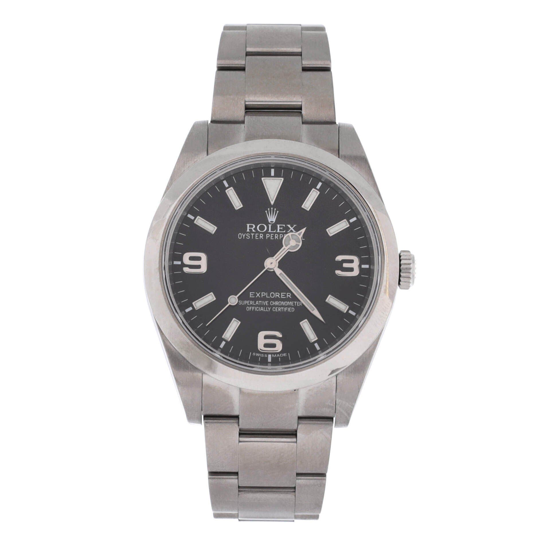 Oyster Perpetual Explorer Automatic Watch Stainless Steel 39, Main, color, Metallic Silver