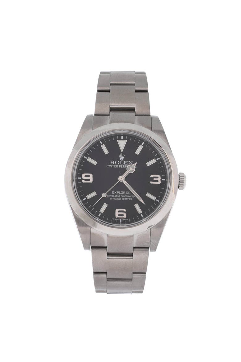 Oyster Perpetual Explorer Automatic Watch Stainless Steel 39, Main, color, Metallic Silver