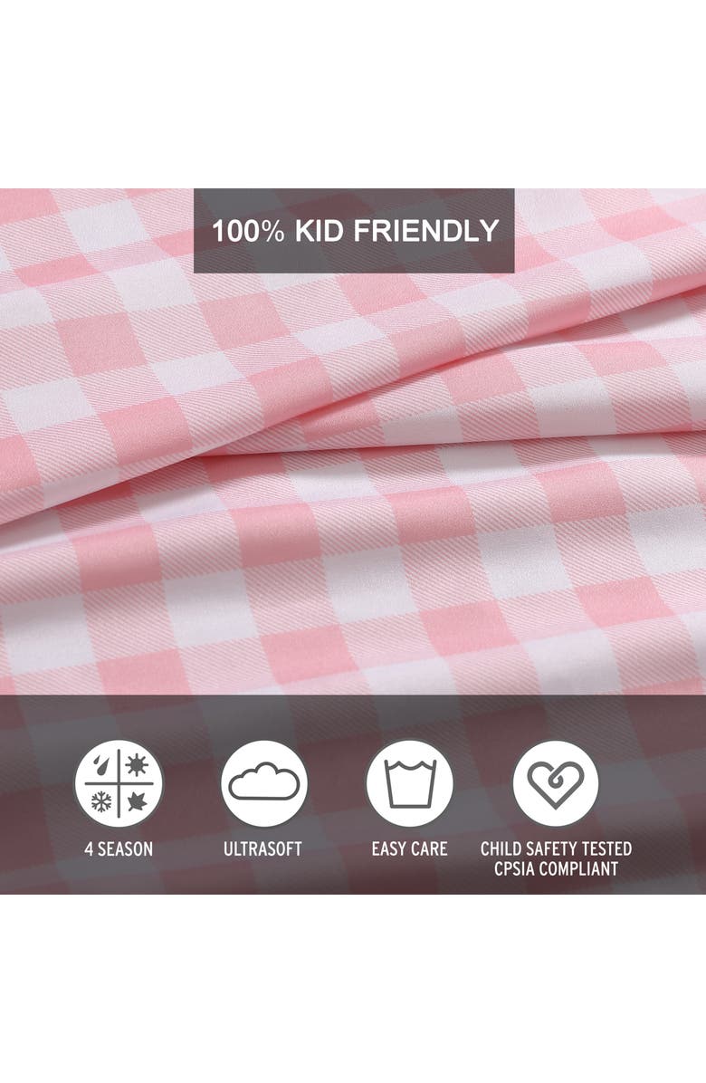 Eddie Bauer Poppy Plaid Microfiber Sheet Set, Alternate, color, Medium Pink