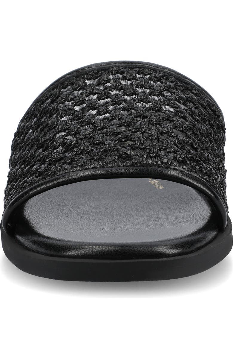 Journee Collection Prisilla Slide Sandal, Alternate, color, Black Open Raffia