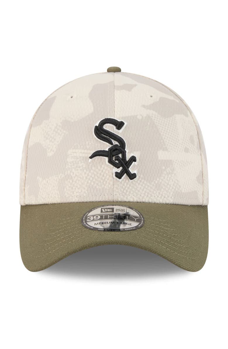 New Era Men's New Era Light Beige/Olive Chicago White Sox 2025 Armed Forces Day 39THIRTY Flex Hat, Alternate, color, Light Beige