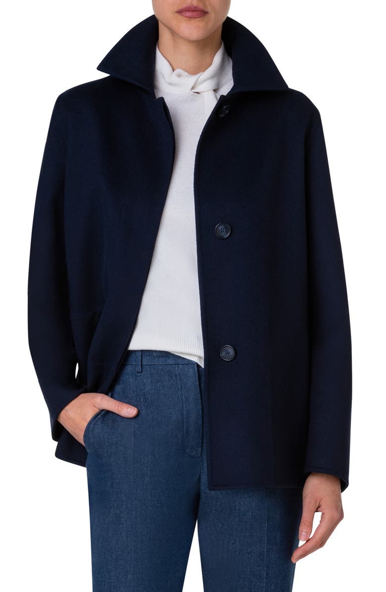 Akris Double Face Virgin Wool Jacket, Main, color,