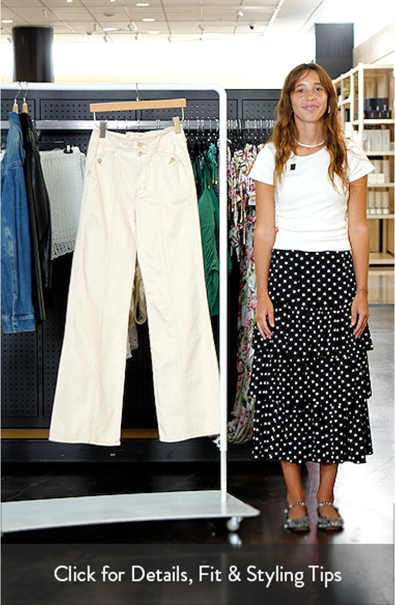 Crosbie Seamed High Waist Wide Leg Jeans, sales video thumbnail