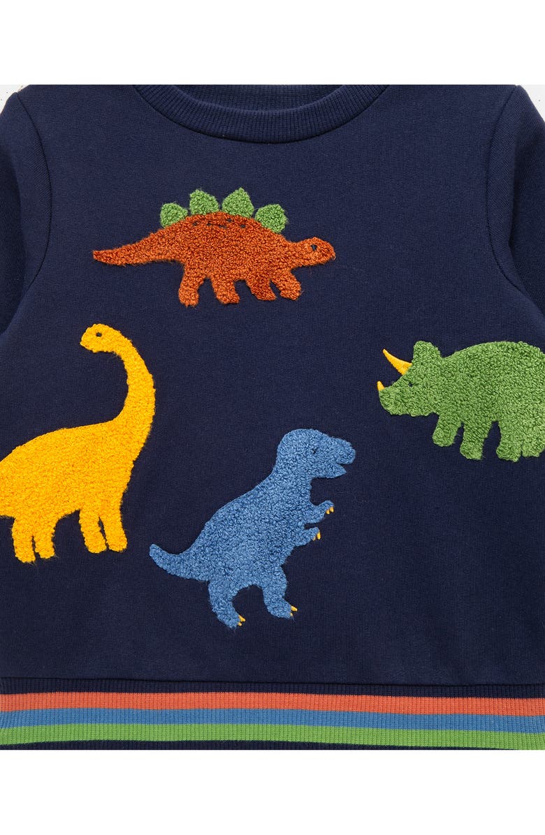 Little Me Dino Sweatshirt & Pants Set, Alternate, color, Blue