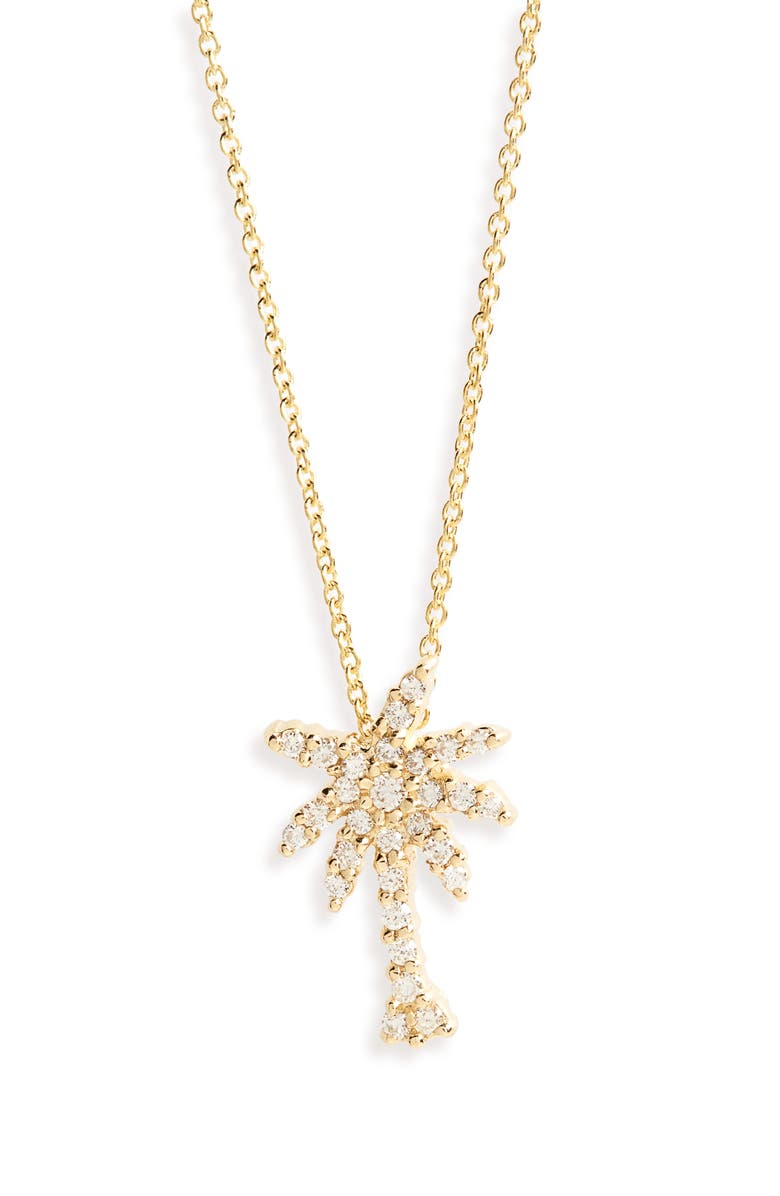Roberto Coin Diamond Palm Tree Necklace, Main, color,