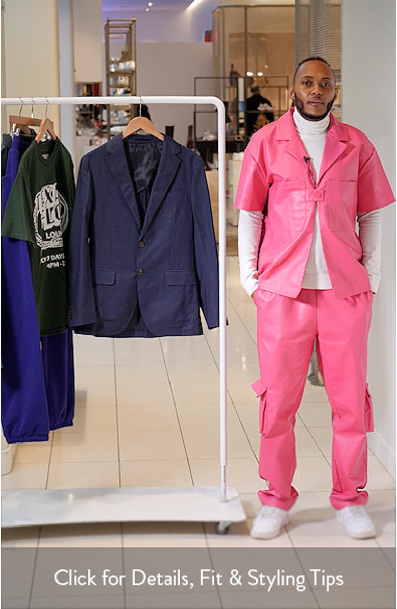 Slim Fit Blue Lyocell & Linen Sport Coat, sales video thumbnail