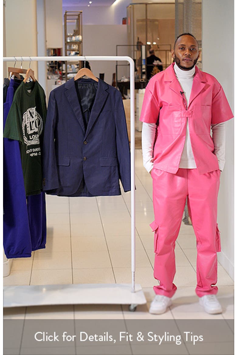 Slim Fit Blue Lyocell & Linen Sport Coat video