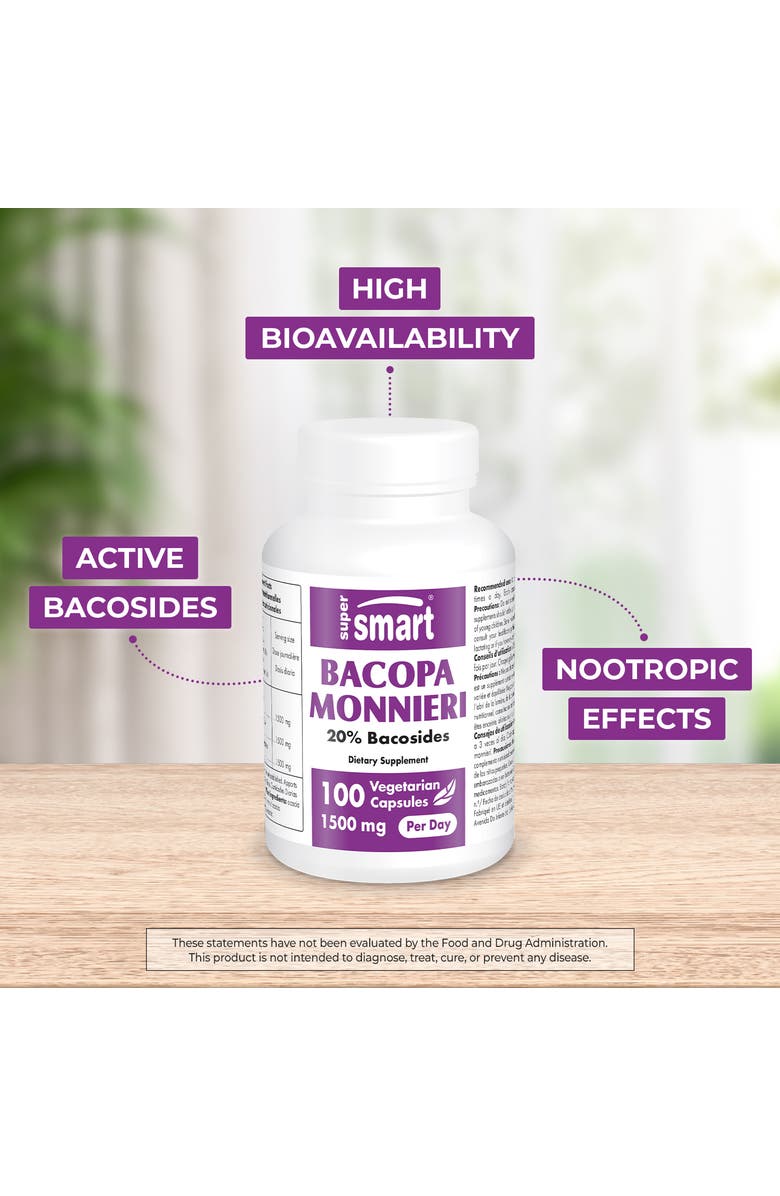 SuperSmart Bacopa Monnieri 1500mg, Alternate, color, NO COLOR