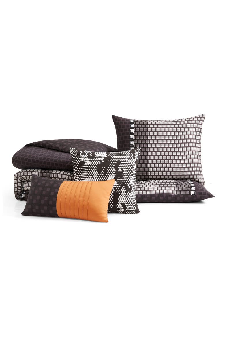 Linear Luxe Comforter Set, Alternate, color, PURPLE