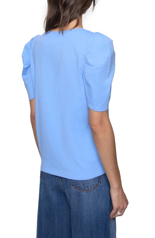 Rebecca Minkoff Janine Short Sleeve Sweatshirts In Azure