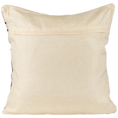 Northlight 20" Cream And Black Twisted Textured Block Handloom Woven Outdoor Square Throw Pillow