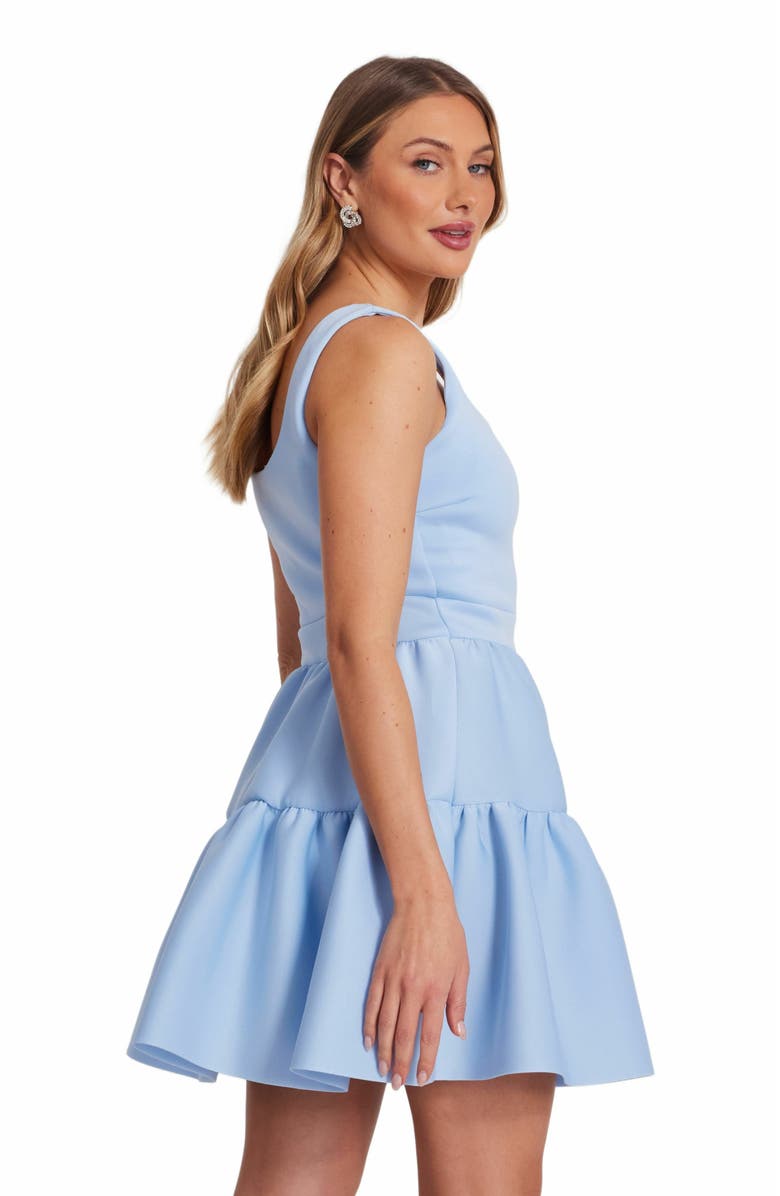 QUIZ Scuba Foam Tiered Skater Mini Dress, Alternate, color, 