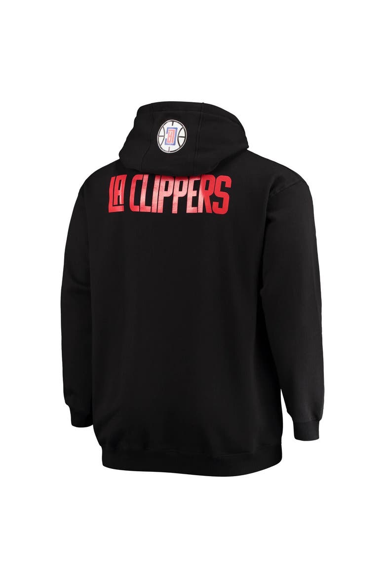 Men's Fanatics Branded Kawhi Leonard Black LA Clippers Big & Tall Player Name & Number Full-Zip Hoodie Jacket, Alternate, color, Black