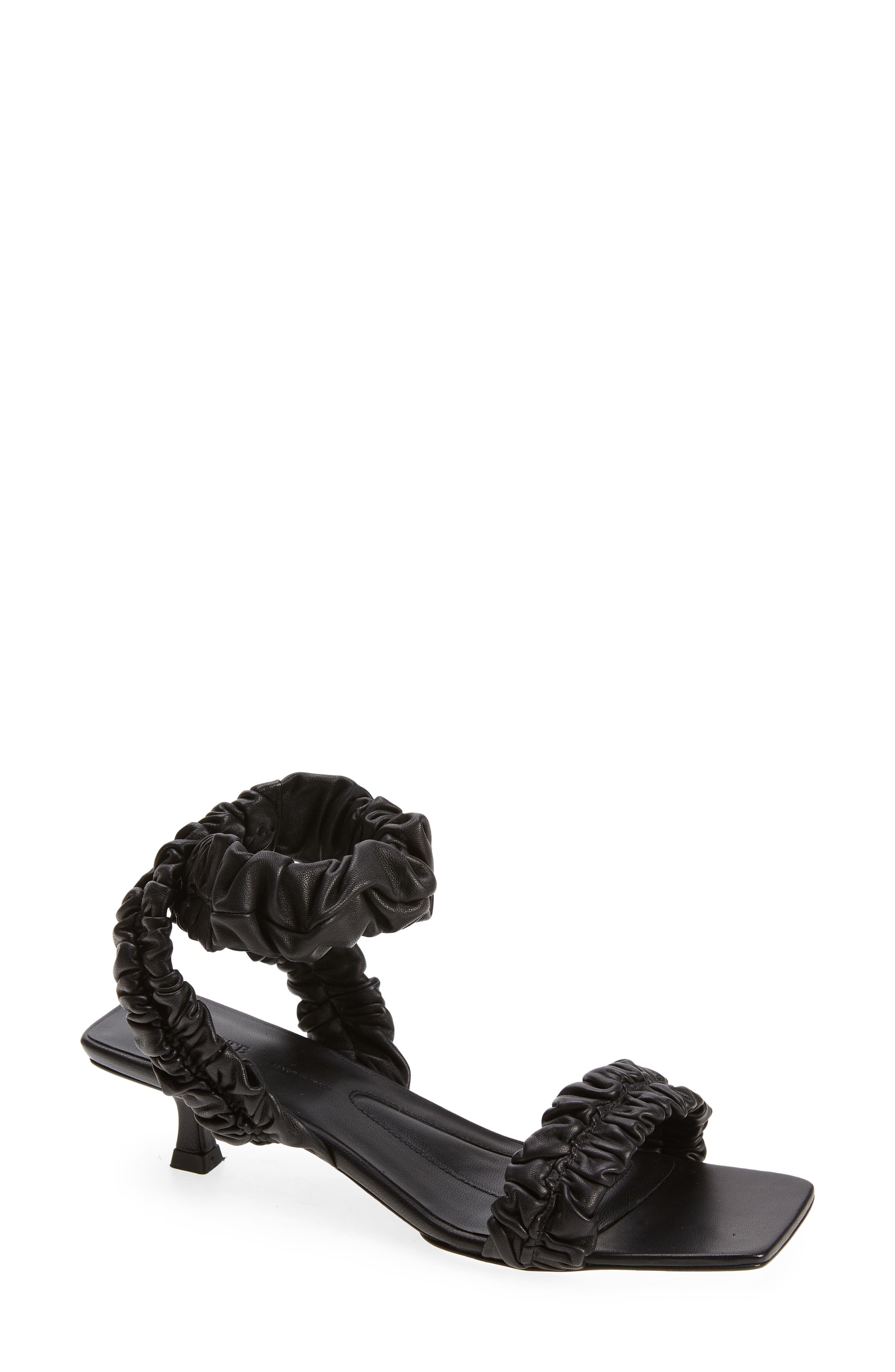 Lexington Kitten Heel Sandal, Main, color, BLACK