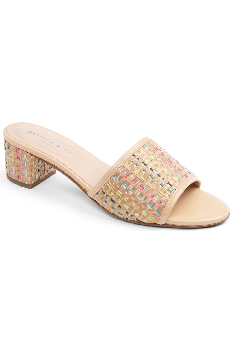 patricia green Harper Raffia Slide Sandal, Main, color, Rainbow Raffia