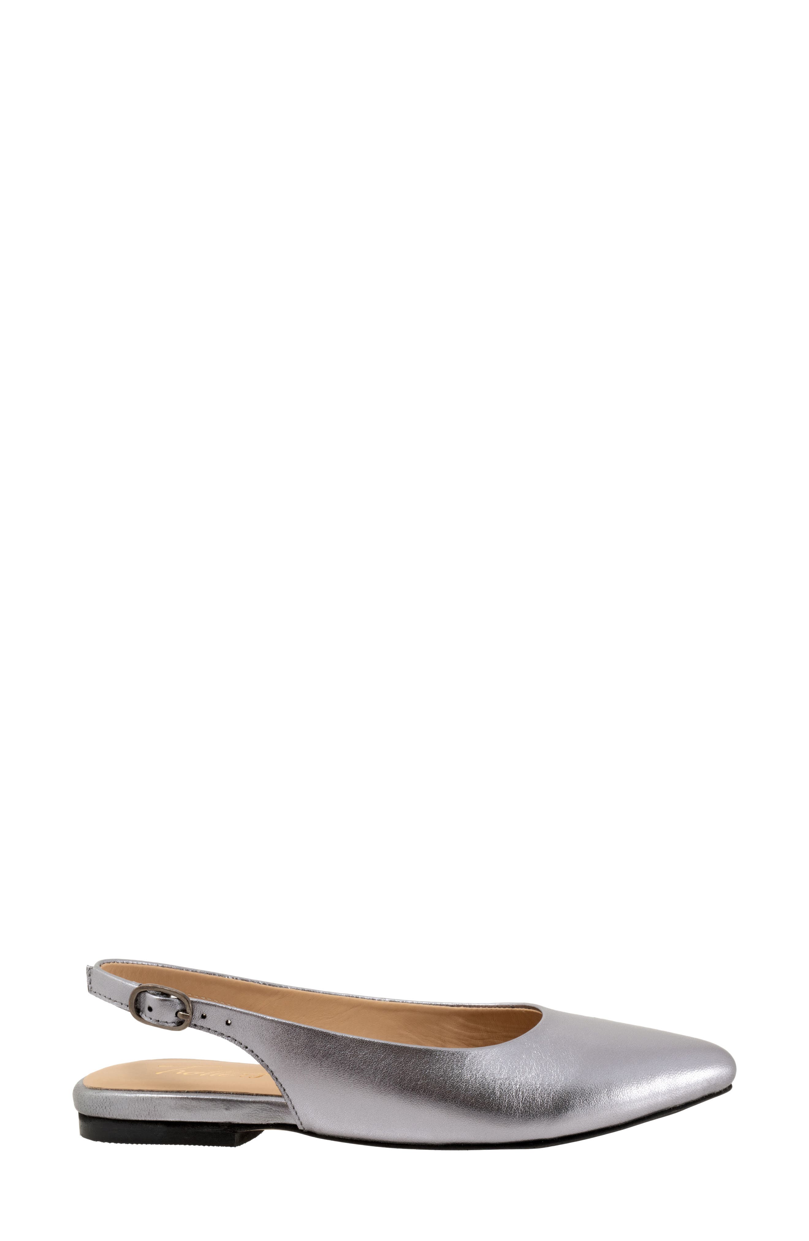 Evelyn Pointed Toe Slingback Flat - Multiple Widths Available, Alternate, color, PEWTER