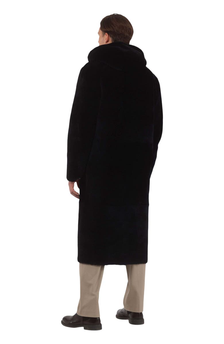 GORSKI Reversible Merino Genuine Shearling Parka, Alternate, color, Black Pattern/Black