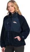 STARTER Women's Starter Navy Denver Broncos On the Ball Sherpa Jacket