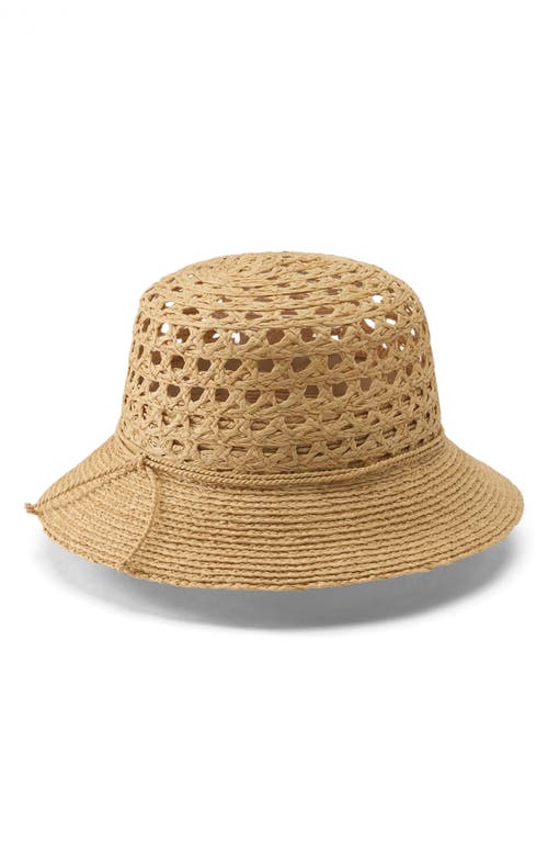 Helen Kaminski Indra Braided Raffia Bucket Hat In Natural/natural