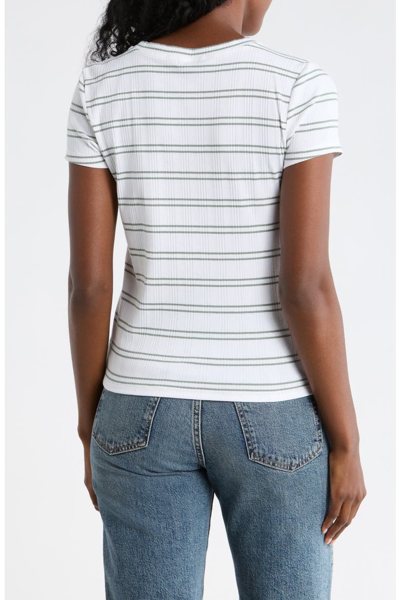 Stripe Rib T-Shirt, Alternate, color, OLIVE GREEN/ WHITE