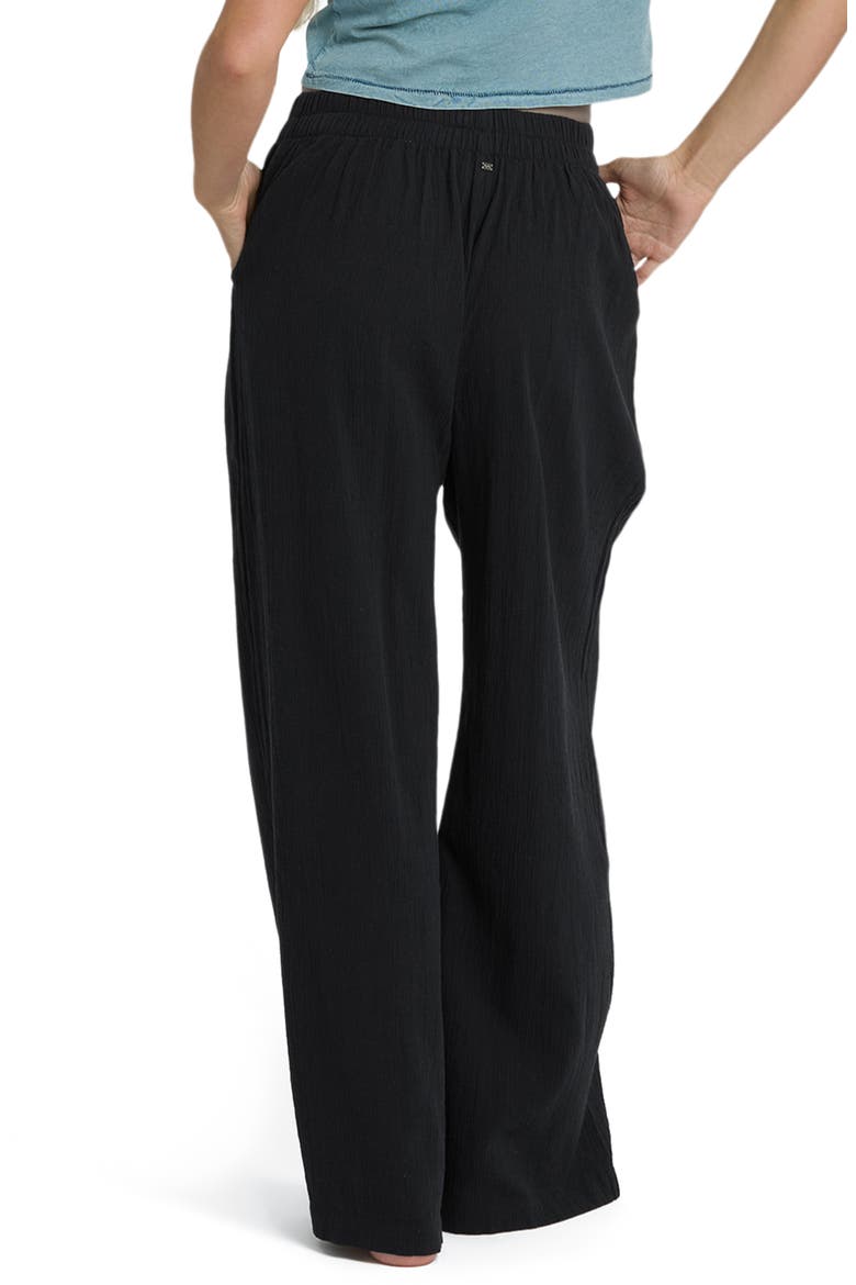 Follow Me Wide Leg Cotton Cover-Up Pants, Alternate, color, BLACK SANDS