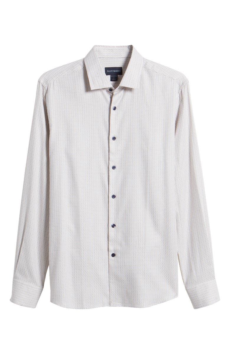 Scott Barber Dobby Check Button-Up Shirt, Main, color, 