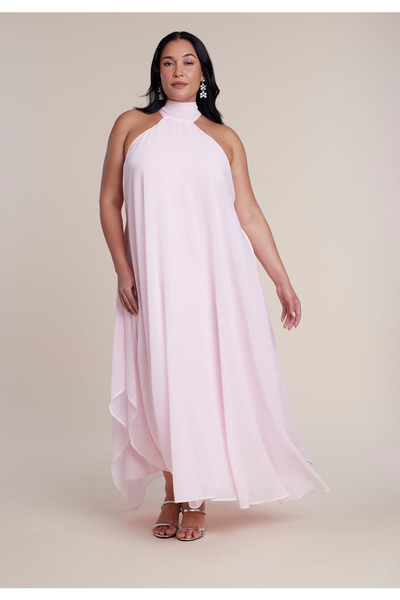 Dramatic Chiffon Kaftan Gown, Alternate, color, PINK A BOO