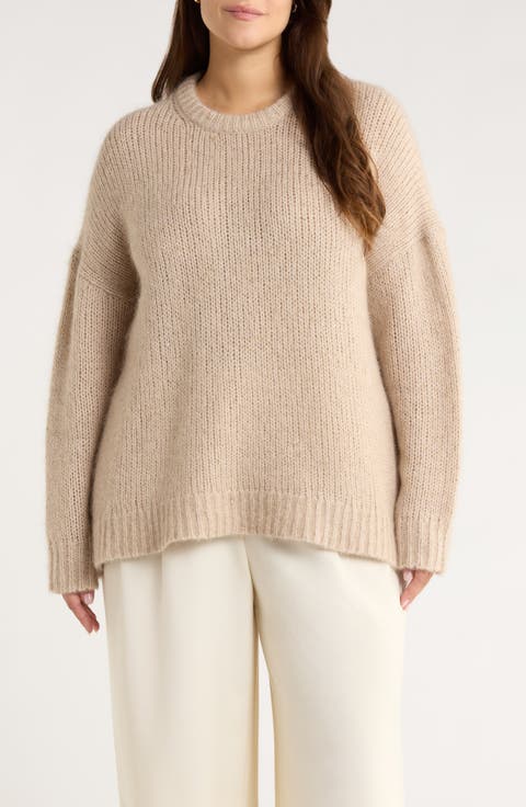 Metallic Crewneck Sweater (Plus)