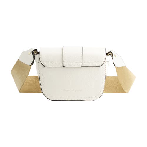 True Religion Mini Flap Crossbody In White