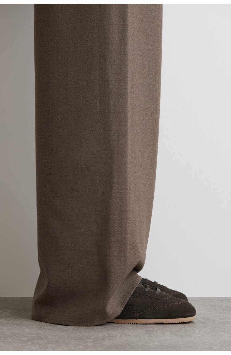 COS Minimal Leather Sneakers, Alternate, color, Dark Brown