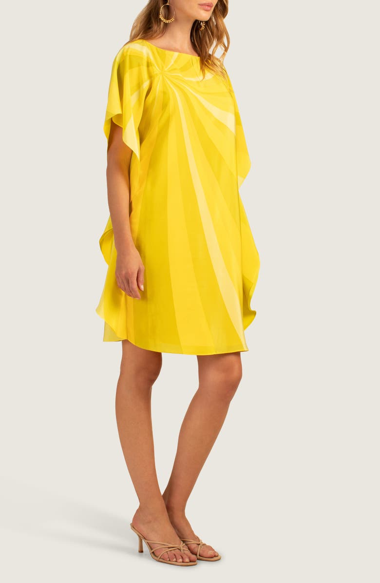 Trina Turk Global Burst Print Silk Dress, Alternate, color, Daisy Multi