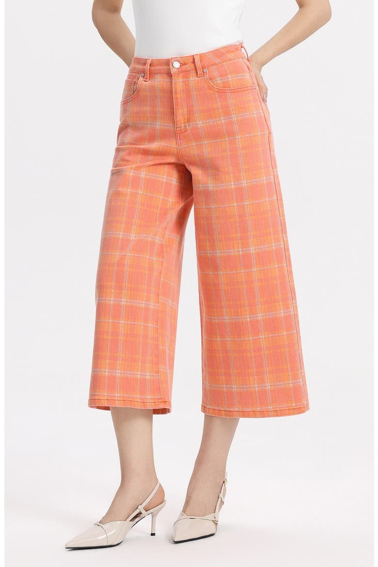 High Waist Bermuda Denim Shorts, Alternate, color, LEAF AND LOTUS