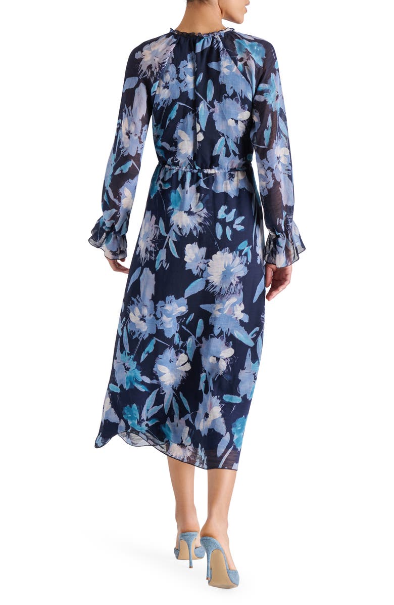 Steve Madden Elexa Long Sleeve Midi Dress, Alternate, color, Blurry Floral