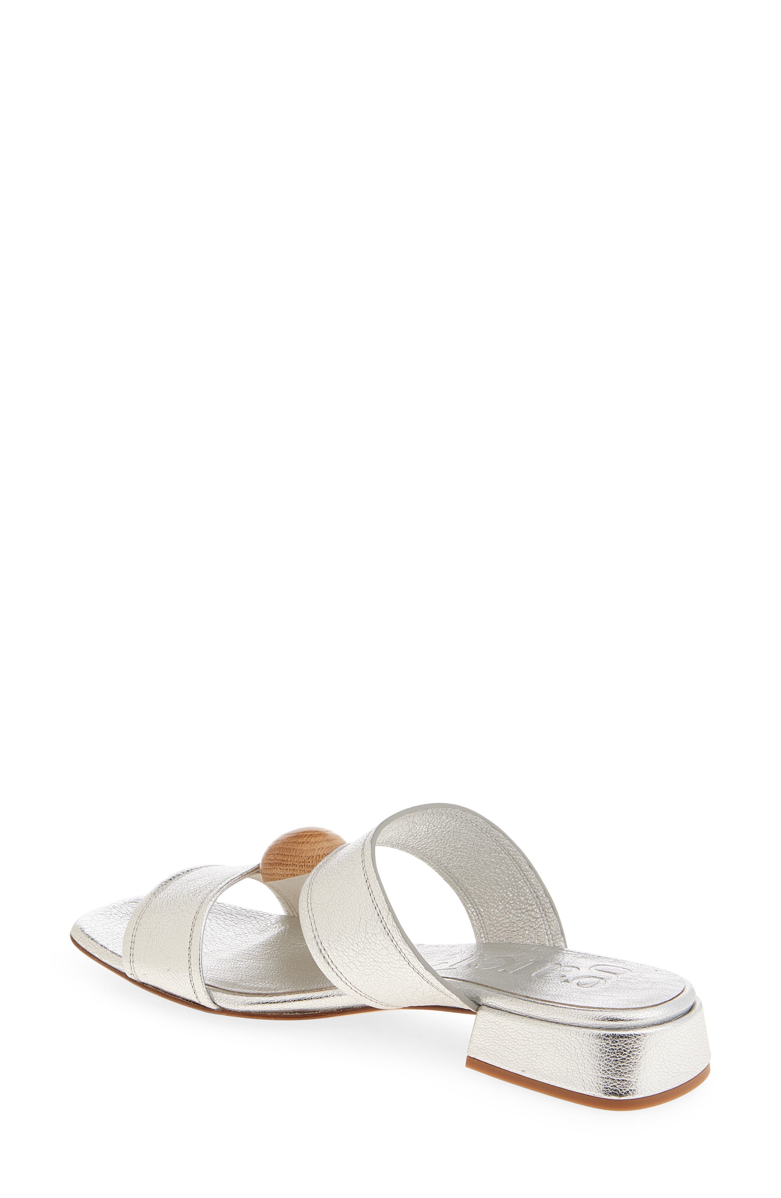 Pedro Garcia Eris Leather Slide Sandal, Alternate, color, Silver Petitgrain/ Ash