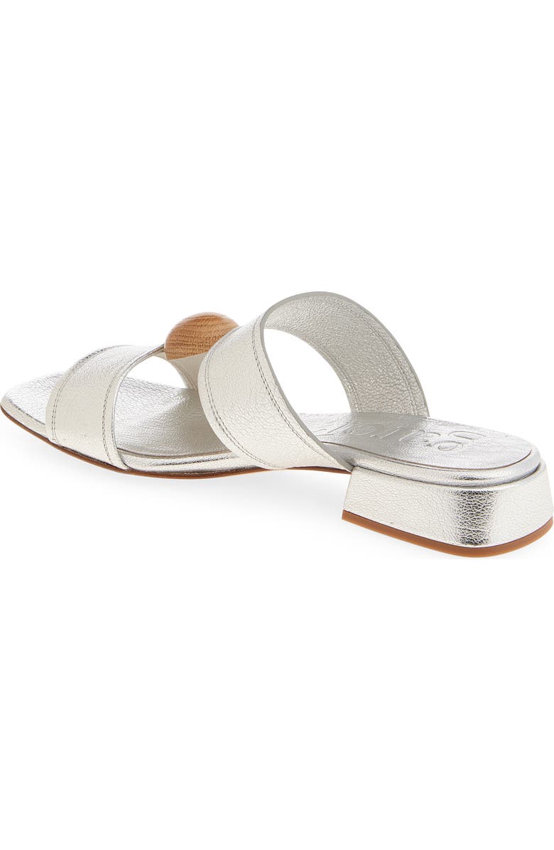 Pedro Garcia Eris Leather Slide Sandal, Alternate, color, Silver Petitgrain/ Ash