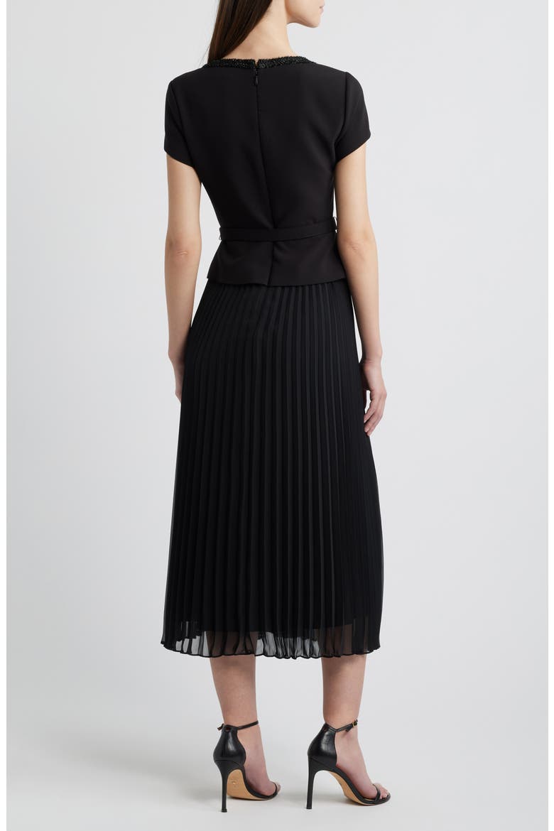 Christine Midi Dress, Alternate, color, BLACK