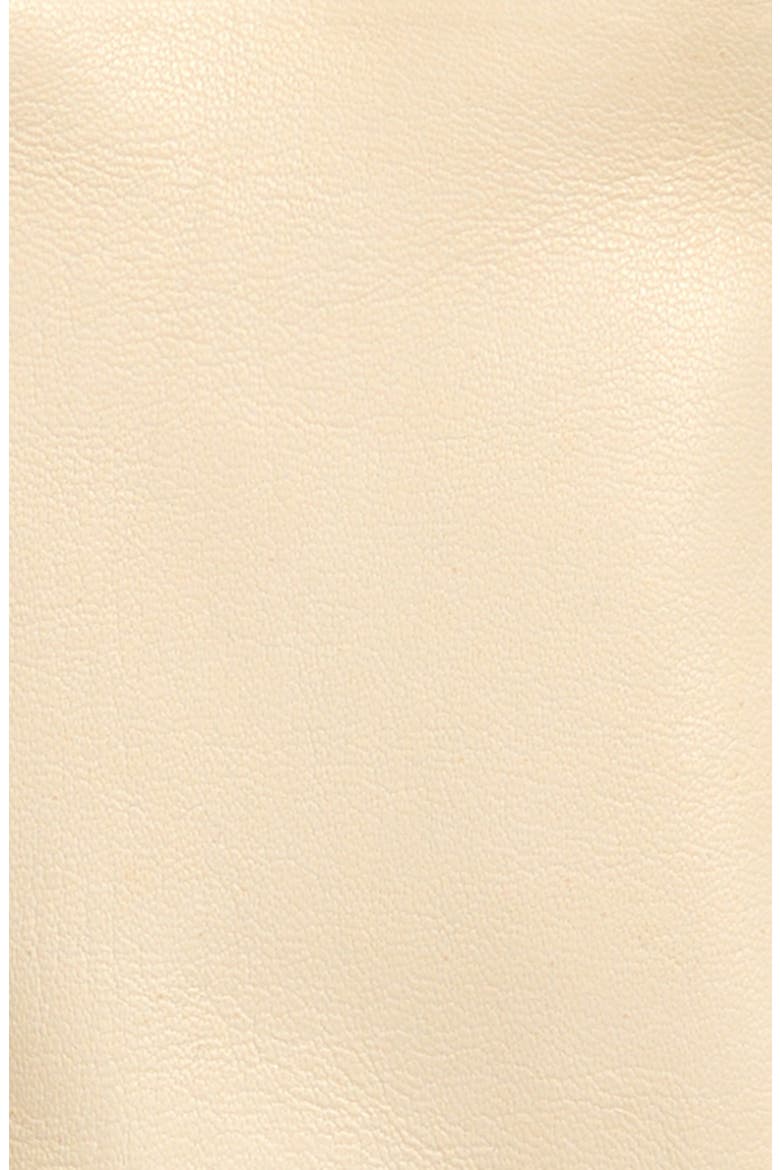 VLOGO Signature Leather Gloves, Alternate, color, BUTTER WHITE/ ANTIQUE BRASS