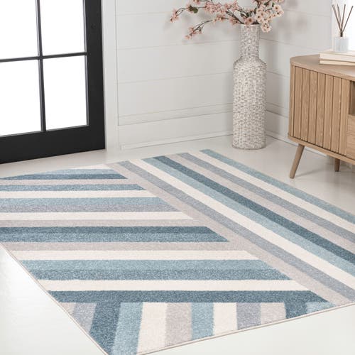 Jonathan Y Retro Rainbow Contemporary Stripe Area Rug