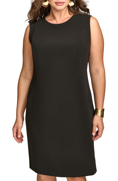Poly Sheath Dress (Plus Size)
