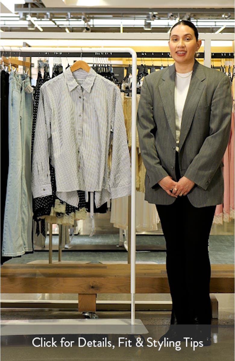 Theo Stripe Crop Back Shirt, sales video thumbnail