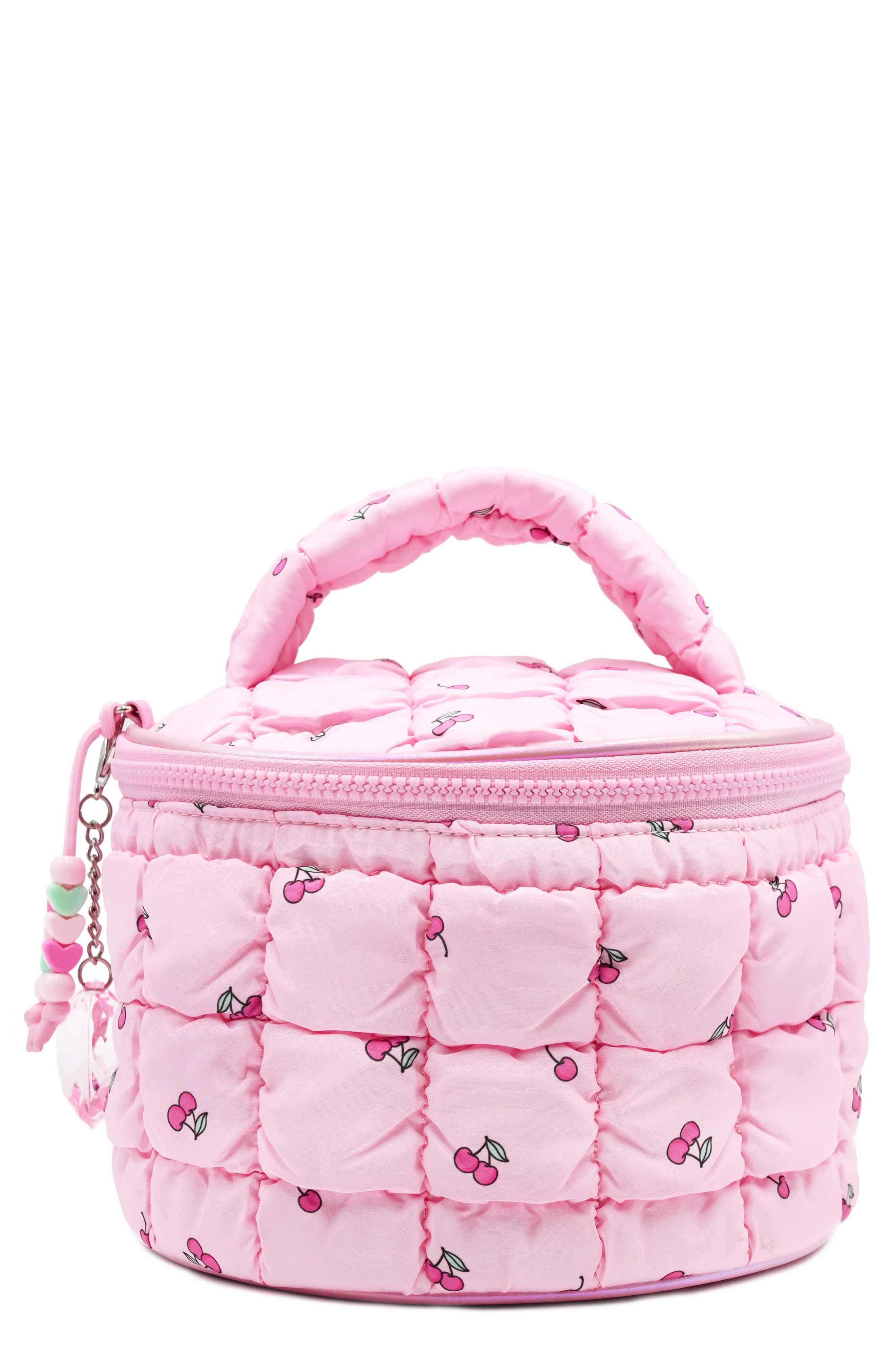 OMG Accessories Kids' Cherry Scrunch Water Resistant Train Case