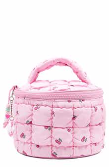 OMG Accessories Kids' Cherry Scrunch Water Resistant Train Case