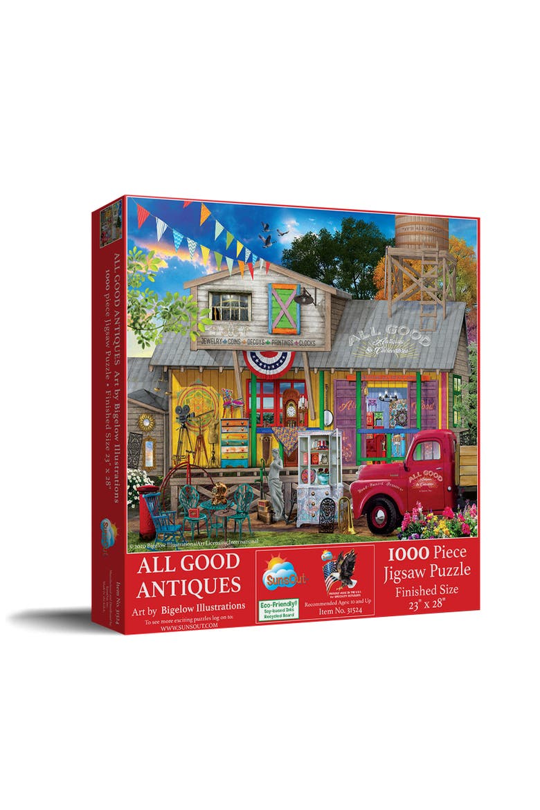 All Good Antiques 1000 piece Jigsaw Puzzle for Adults, Main, color, Multicolor