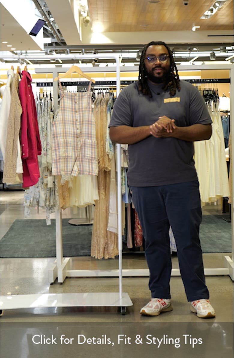 Kids' Wave Watch Jr. Plaid Cotton Blend Romper, sales video thumbnail