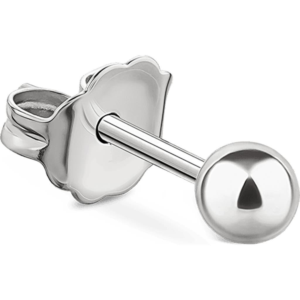 Maria Tash Single Ball Stud Earring In Metallic