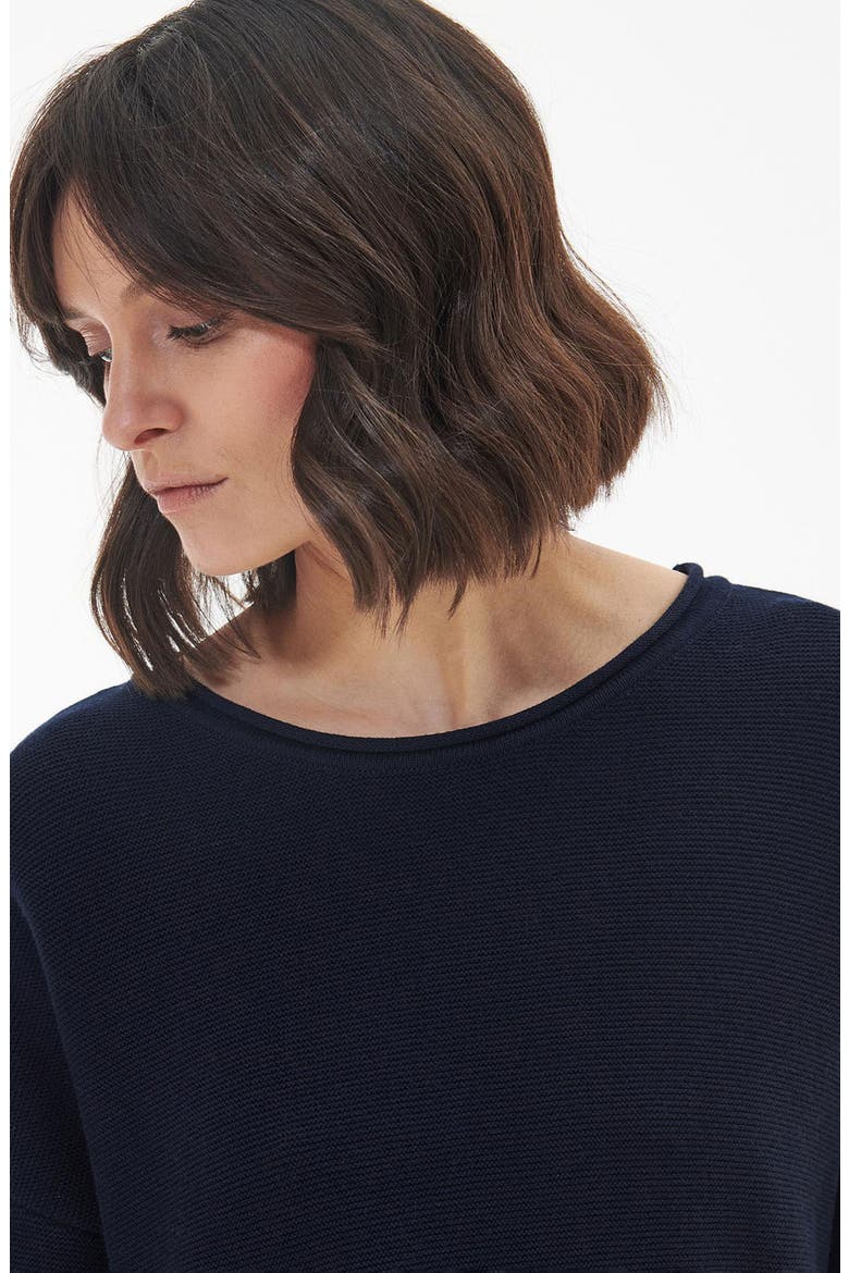 Marine Relaxed Fit Cotton Sweater, Alternate, color, NAVY