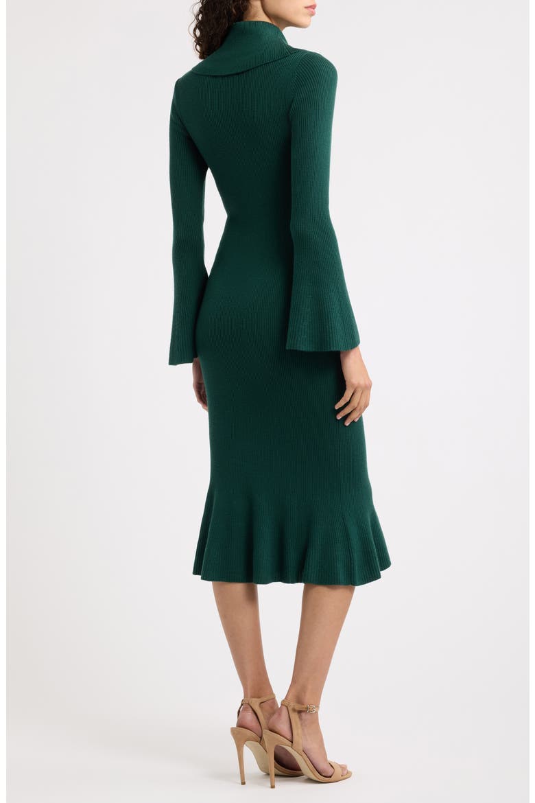 Lucia Merino Wool Sweater Dress, Alternate, color, ENCHANTED EVERGREEN