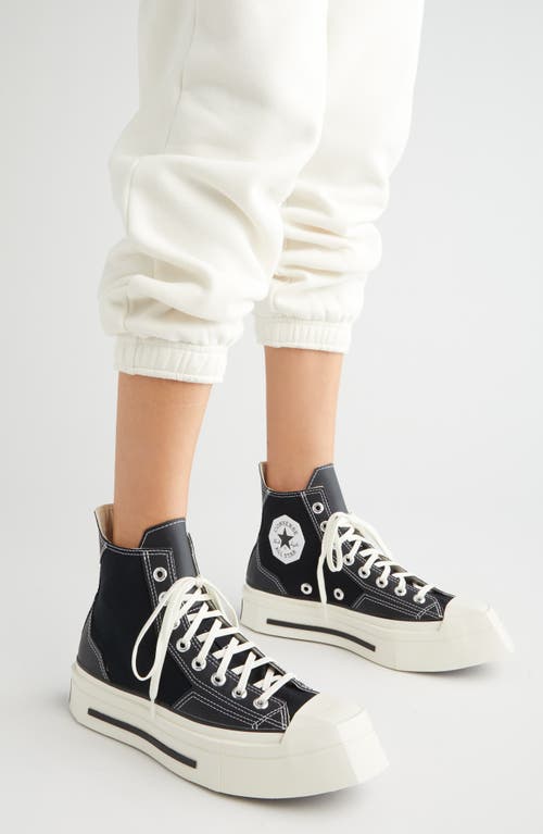Converse Gender Inclusive Chuck 70 De Luxe Square Toe Platform High Top Sneaker In Black